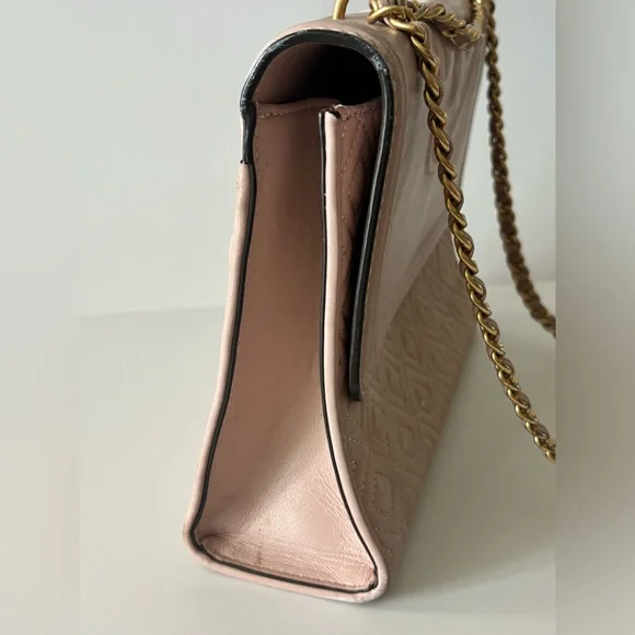 TORY BURCH Fleming Shell Pink Leather Convertible Shoulder Bag $498+ - Picture 8 of 12